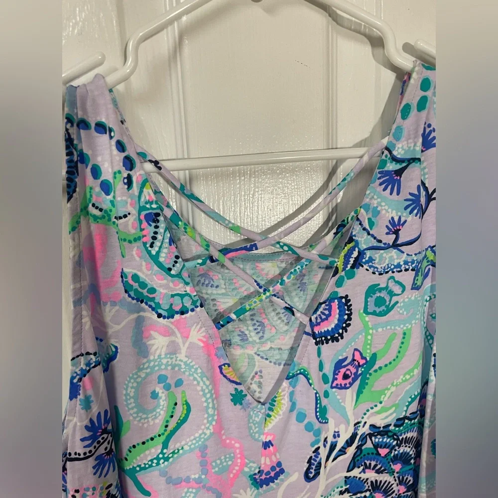 Lilly Pulitzer Dress Size XL Xlarge Mini Swing Resortwear Preppy Beach Tropical - Picture 6 of 9